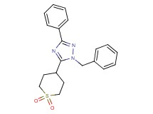 1-benzyl-5-(1,1-dioxidotetrahydro-2H-thiopyran-4-yl)-3-phenyl-1H-1,2,4-triazole