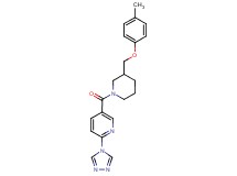 5-({3-[(4-methylphenoxy)methyl]piperidin-1-yl}carbonyl)-2-(4H-1,2,4-triazol-4-yl)pyridine