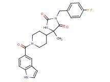 3-(4-fluorobenzyl)-5-[1-(1H-indol-5-ylcarbonyl)-4-piperidinyl]-5-methyl-2,4-imidazolidinedione