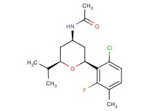 N-[(2S*,4R*,6R*)-2-(6-chloro-2-fluoro-3-methylphenyl)-6-isopropyltetrahydro-2H-pyran-4-yl]acetamide