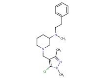 1-[(5-chloro-1,3-dimethyl-1H-pyrazol-4-yl)methyl]-N-methyl-N-(2-phenylethyl)-3-piperidinamine