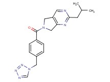 2-isobutyl-6-[4-(1H-tetrazol-1-ylmethyl)benzoyl]-6,7-dihydro-5H-pyrrolo[3,4-d]pyrimidine