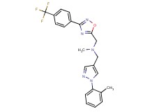 N-methyl-1-[1-(2-methylphenyl)-1H-pyrazol-4-yl]-N-({3-[4-(trifluoromethyl)phenyl]-1,2,4-oxadiazol-5-yl}methyl)methanamine