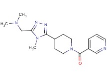 N,N-dimethyl-1-{4-methyl-5-[1-(pyridin-3-ylcarbonyl)piperidin-4-yl]-4H-1,2,4-triazol-3-yl}methanamine