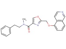 2-[(5-isoquinolinyloxy)methyl]-N-methyl-N-(2-phenylethyl)-1,3-oxazole-4-carboxamide