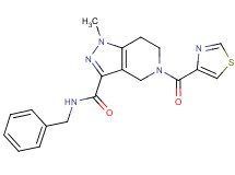 N-benzyl-1-methyl-5-(1,3-thiazol-4-ylcarbonyl)-4,5,6,7-tetrahydro-1H-pyrazolo[4,3-c]pyridine-3-carboxamide