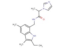 N-[(2-ethyl-3,5-dimethyl-1H-indol-7-yl)methyl]-2-(1H-imidazol-1-yl)propanamide