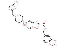 N-(1,3-benzodioxol-5-ylmethyl)-5-{4-hydroxy-1-[(5-methyl-2-furyl)methyl]-4-piperidinyl}-1-benzofuran-2-carboxamide
