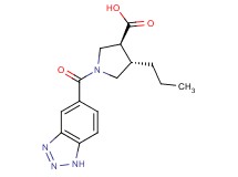 (3S*,4S*)-1-(1H-1,2,3-benzotriazol-5-ylcarbonyl)-4-propylpyrrolidine-3-carboxylic acid