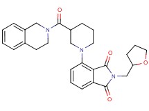 4-[3-(3,4-dihydro-2(1H)-isoquinolinylcarbonyl)-1-piperidinyl]-2-(tetrahydro-2-furanylmethyl)-1H-isoindole-1,3(2H)-dione