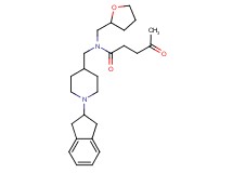 N-{[1-(2,3-dihydro-1H-inden-2-yl)-4-piperidinyl]methyl}-4-oxo-N-(tetrahydro-2-furanylmethyl)pentanamide