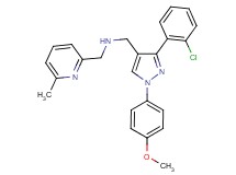 1-[3-(2-chlorophenyl)-1-(4-methoxyphenyl)-1H-pyrazol-4-yl]-N-[(6-methyl-2-pyridinyl)methyl]methanamine