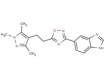 5-{5-[2-(1,3,5-trimethyl-1H-pyrazol-4-yl)ethyl]-1,2,4-oxadiazol-3-yl}-1H-benzimidazole
