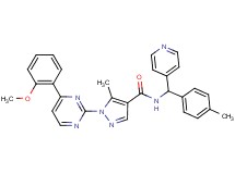 1-[4-(2-methoxyphenyl)-2-pyrimidinyl]-5-methyl-N-[(4-methylphenyl)(4-pyridinyl)methyl]-1H-pyrazole-4-carboxamide