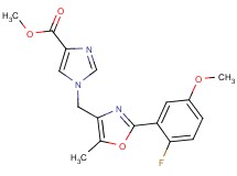 methyl 1-{[2-(2-fluoro-5-methoxyphenyl)-5-methyl-1,3-oxazol-4-yl]methyl}-1H-imidazole-4-carboxylate