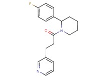 3-{3-[2-(4-fluorophenyl)-1-piperidinyl]-3-oxopropyl}pyridine