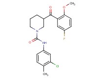 N-(3-chloro-4-methylphenyl)-3-(5-fluoro-2-methoxybenzoyl)-1-piperidinecarboxamide