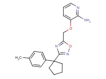 3-({3-[1-(4-methylphenyl)cyclopentyl]-1,2,4-oxadiazol-5-yl}methoxy)-2-pyridinamine