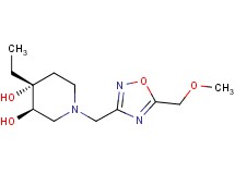 (3R*,4R*)-4-ethyl-1-{[5-(methoxymethyl)-1,2,4-oxadiazol-3-yl]methyl}piperidine-3,4-diol