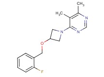 4-{3-[(2-fluorobenzyl)oxy]azetidin-1-yl}-5,6-dimethylpyrimidine