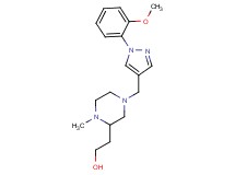 2-(4-{[1-(2-methoxyphenyl)-1H-pyrazol-4-yl]methyl}-1-methyl-2-piperazinyl)ethanol trifluoroacetate (salt)