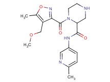 1-{[4-(methoxymethyl)-5-methyl-3-isoxazolyl]carbonyl}-N-(6-methyl-3-pyridinyl)-2-piperazinecarboxamide