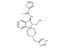 N-[(2R*,3R*)-1'-(1H-imidazol-4-ylmethyl)-2-methoxy-2,3-dihydrospiro[indene-1,4'-piperidin]-3-yl]-2-furamide