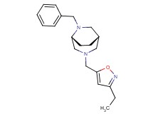 (1S*,5R*)-6-benzyl-3-[(3-ethylisoxazol-5-yl)methyl]-3,6-diazabicyclo[3.2.2]nonane