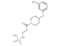 N-{3-[4-(3-methylphenoxy)piperidin-1-yl]-3-oxopropyl}methanesulfonamide