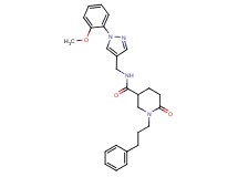 N-{[1-(2-methoxyphenyl)-1H-pyrazol-4-yl]methyl}-6-oxo-1-(3-phenylpropyl)-3-piperidinecarboxamide