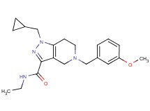1-(cyclopropylmethyl)-N-ethyl-5-(3-methoxybenzyl)-4,5,6,7-tetrahydro-1H-pyrazolo[4,3-c]pyridine-3-carboxamide