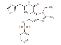 1-ethyl-2-methyl-N-[1-methyl-2-(3-thienyl)ethyl]-5-[(phenylsulfonyl)amino]-1H-benzimidazole-7-carboxamide