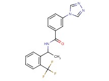 3-(4H-1,2,4-triazol-4-yl)-N-{1-[2-(trifluoromethyl)phenyl]ethyl}benzamide