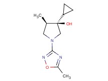 (3R*,4R*)-3-cyclopropyl-4-methyl-1-(5-methyl-1,2,4-oxadiazol-3-yl)-3-pyrrolidinol