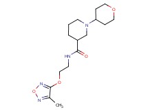 N-{2-[(4-methyl-1,2,5-oxadiazol-3-yl)oxy]ethyl}-1-(tetrahydro-2H-pyran-4-yl)-3-piperidinecarboxamide