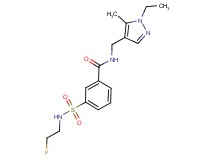 N-[(1-ethyl-5-methyl-1H-pyrazol-4-yl)methyl]-3-{[(2-fluoroethyl)amino]sulfonyl}benzamide