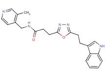 3-{5-[2-(1H-indol-3-yl)ethyl]-1,3,4-oxadiazol-2-yl}-N-[(3-methyl-4-pyridinyl)methyl]propanamide