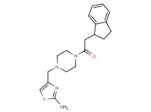1-(2,3-dihydro-1H-inden-1-ylacetyl)-4-[(2-methyl-1,3-thiazol-4-yl)methyl]piperazine