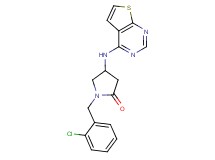 1-(2-chlorobenzyl)-4-(thieno[2,3-d]pyrimidin-4-ylamino)pyrrolidin-2-one