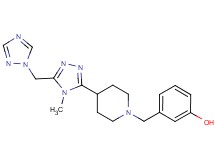 3-({4-[4-methyl-5-(1H-1,2,4-triazol-1-ylmethyl)-4H-1,2,4-triazol-3-yl]piperidin-1-yl}methyl)phenol
