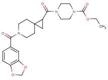 ethyl 4-{[6-(1,3-benzodioxol-5-ylcarbonyl)-6-azaspiro[2.5]oct-1-yl]carbonyl}-1-piperazinecarboxylate