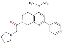 N,N-dimethyl-2-pyridin-4-yl-7-(pyrrolidin-1-ylacetyl)-5,6,7,8-tetrahydropyrido[3,4-d]pyrimidin-4-amine