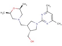 [(3R*,4R*)-4-{[(2R*,6S*)-2,6-dimethylmorpholin-4-yl]methyl}-1-(4,6-dimethylpyrimidin-2-yl)pyrrolidin-3-yl]methanol