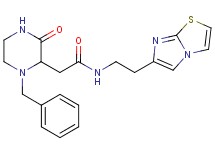 2-(1-benzyl-3-oxo-2-piperazinyl)-N-(2-imidazo[2,1-b][1,3]thiazol-6-ylethyl)acetamide