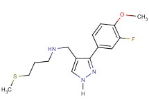 N-{[3-(3-fluoro-4-methoxyphenyl)-1H-pyrazol-4-yl]methyl}-3-(methylthio)-1-propanamine