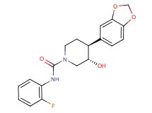 (3S*,4S*)-4-(1,3-benzodioxol-5-yl)-N-(2-fluorophenyl)-3-hydroxypiperidine-1-carboxamide