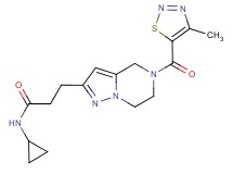 N-cyclopropyl-3-{5-[(4-methyl-1,2,3-thiadiazol-5-yl)carbonyl]-4,5,6,7-tetrahydropyrazolo[1,5-a]pyrazin-2-yl}propanamide