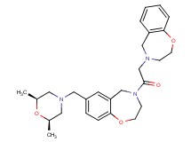 4-(2,3-dihydro-1,4-benzoxazepin-4(5H)-ylacetyl)-7-{[(2R*,6S*)-2,6-dimethyl-4-morpholinyl]methyl}-2,3,4,5-tetrahydro-1,4-benzoxazepine