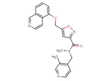 5-[(5-isoquinolinyloxy)methyl]-N-methyl-N-[(3-methyl-4-pyridinyl)methyl]-3-isoxazolecarboxamide