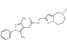 2-(3,5-dimethyl-1-phenyl-1H-pyrazol-4-yl)-N-(5,6,7,8-tetrahydro-4H-pyrazolo[1,5-a][1,4]diazepin-2-ylmethyl)acetamide hydrochloride